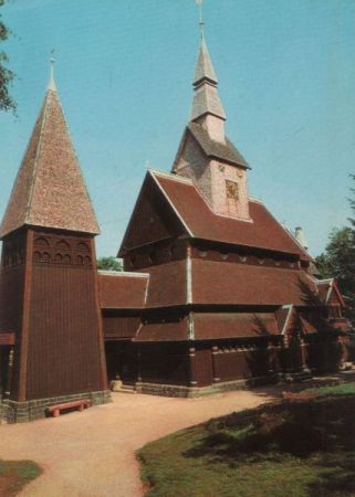 Goslar Hahnenklee - Bockswiese, Nordische Stabkirche - ca. 1980 Goslar Hahnenklee - Bockswiese, Nordische Stabkirche - ca. 1980