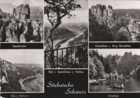 Sächsische Schweiz - u.a. Blick vom Basteifelsen - 1982 Sächsische Schweiz - u.a. Blick vom Basteifelsen - 1982