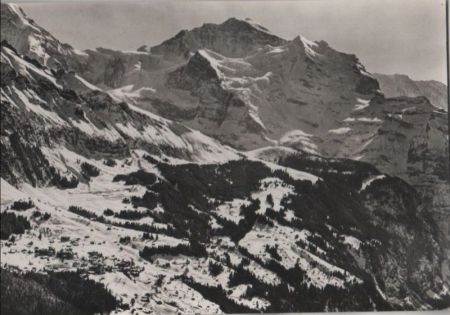 Schweiz - Wengen - mit Jungfrau - ca. 1965 Schweiz - Wengen - mit Jungfrau - ca. 1965