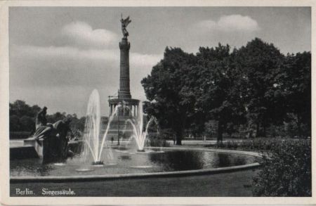 Berlin-Tiergarten, Siegessäule - ca. 1955 Berlin-Tiergarten, Siegessäule - ca. 1955