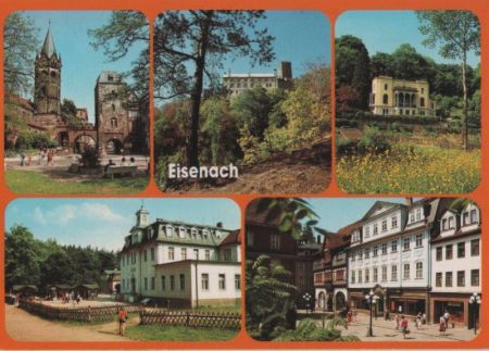 Eisenach - u.a. Nikolaikirche und Nikolaitor - ca. 1990 Eisenach - u.a. Nikolaikirche und Nikolaitor - ca. 1990
