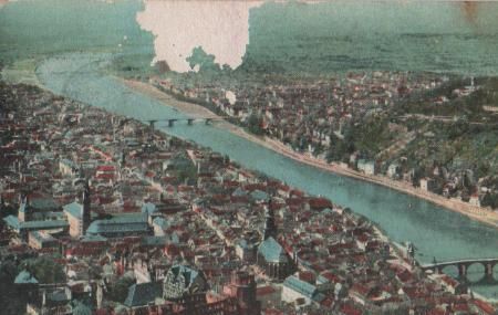 Heidelberg - Blick vom Rindenhäuschen - 1935 Heidelberg - Blick vom Rindenhäuschen - 1935
