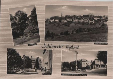 Schöneck - u.a. Blick auf den Ort - 1966 Schöneck - u.a. Blick auf den Ort - 1966