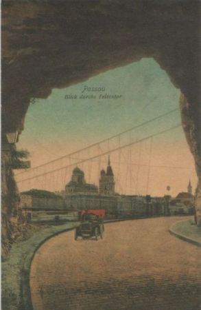 Passau - Blick durchs Felsentor - ca. 1920 Passau - Blick durchs Felsentor - ca. 1920