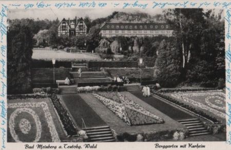 Bad Meinberg - Berggarten mit Kurheim - 1961 Bad Meinberg - Berggarten mit Kurheim - 1961