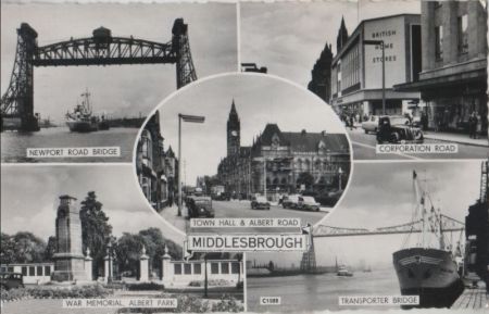 Großbritannien - Middlesbrough - u.a. Albert Park, War Memorial - 1961 Großbritannien - Middlesbrough - u.a. Albert Park, War Memorial - 1961