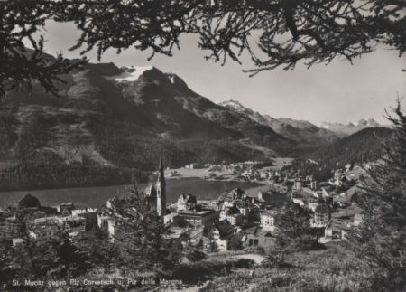 Schweiz - St. Moritz - gegen Piz Corvatsch - ca. 1965 Schweiz - St. Moritz - gegen Piz Corvatsch - ca. 1965