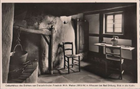 Bad Driburg-Alhausen - Geburtshaus Friedrich Wilh. Weber, Küche - 1966 Bad Driburg-Alhausen - Geburtshaus Friedrich Wilh. Weber, Küche - 1966