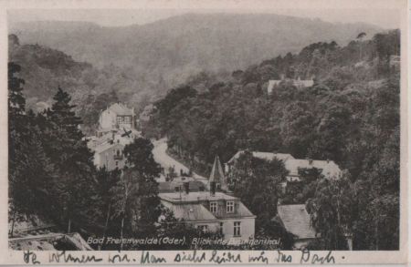Bad Freienwalde - Blick ins Brunnenthal - ca. 1940 Bad Freienwalde - Blick ins Brunnenthal - ca. 1940