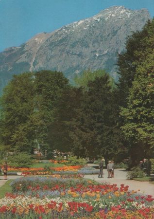 Bad Reichenhall - Kurpark mit Hochstaufen - 1976 Bad Reichenhall - Kurpark mit Hochstaufen - 1976