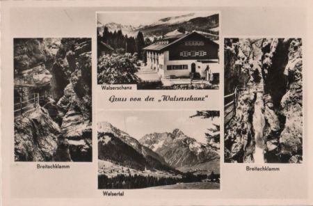 Österreich - Großes Walsertal - mit Grenzgasthof Walserschanz - ca. 1955 Österreich - Großes Walsertal - mit Grenzgasthof Walserschanz - ca. 1955