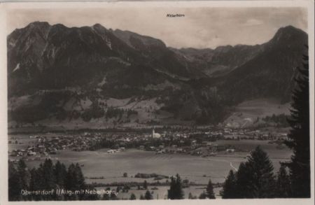 Oberstdorf - mit Nebelhorn - ca. 1955 Oberstdorf - mit Nebelhorn - ca. 1955
