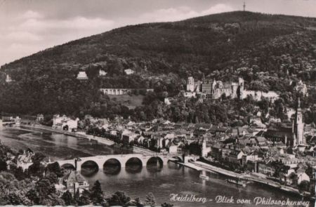 Heidelberg - Blick vom Philosophenweg - 1962 Heidelberg - Blick vom Philosophenweg - 1962
