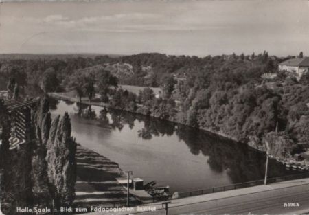 Halle - Blick zum Pädagogischen Institut - 1963 Halle - Blick zum Pädagogischen Institut - 1963