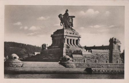Koblenz - Deutsches Eck, Kaiser-Wilhelm-Denkmal - ca. 1940 Koblenz - Deutsches Eck, Kaiser-Wilhelm-Denkmal - ca. 1940