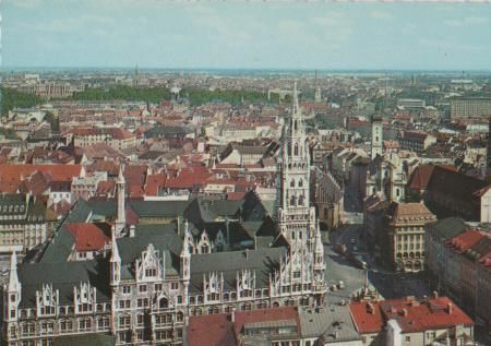 München - Blick auf Marienplatz - ca. 1975 München - Blick auf Marienplatz - ca. 1975