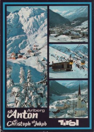 Österreich - St. Anton - 4 Teilbilder - ca. 1985 Österreich - St. Anton - 4 Teilbilder - ca. 1985