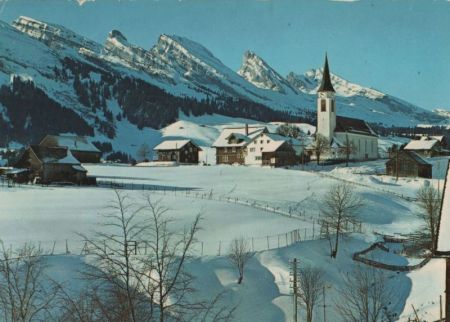 Schweiz - Wildhaus - Blick gegen die Churfirsten - ca. 1980 Schweiz - Wildhaus - Blick gegen die Churfirsten - ca. 1980