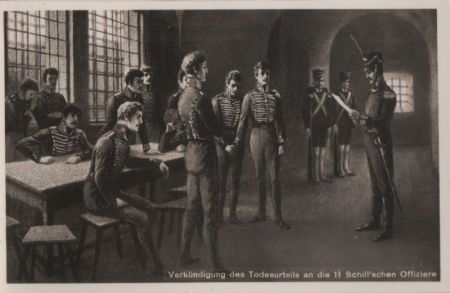 Verkündigung des Todesurteils an Schillsche Soldaten - ca. 1955 Verkündigung des Todesurteils an Schillsche Soldaten - ca. 1955