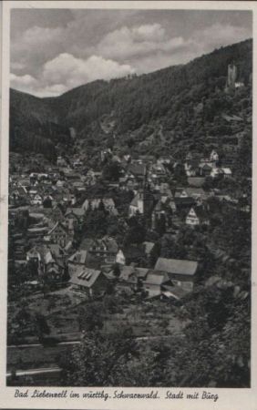 Bad Liebenzell - Stadt mit Burg - ca. 1955 Bad Liebenzell - Stadt mit Burg - ca. 1955