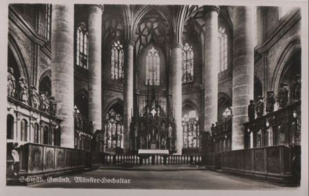 Schwäbisch Gmünd - Münster, Hochaltar - ca. 1950 Schwäbisch Gmünd - Münster, Hochaltar - ca. 1950