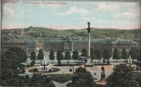 Stuttgart - Schlossplatz mit neuem Schloss Stuttgart - Schlossplatz mit neuem Schloss