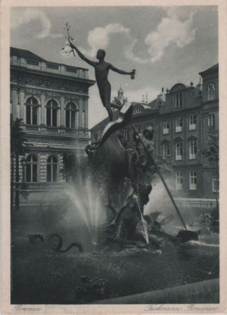 Bremen - Teichmann-Brunnen - ca. 1960 Bremen - Teichmann-Brunnen - ca. 1960