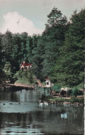 Bad Berneck - Kuranlage mit Kolonnade - ca. 1965 Bad Berneck - Kuranlage mit Kolonnade - ca. 1965