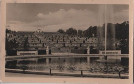 Potsdam - Sanssouci, Schloß mit Terrassen - 1958 Potsdam - Sanssouci, Schloß mit Terrassen - 1958