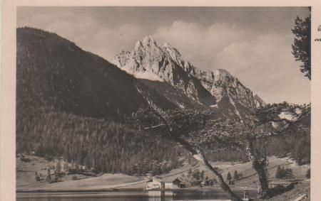 Mittenwald - mit Wetterstein - ca. 1950 Mittenwald - mit Wetterstein - ca. 1950
