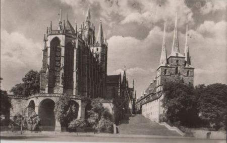 Erfurt - Dom und Severikirche - 1958 Erfurt - Dom und Severikirche - 1958