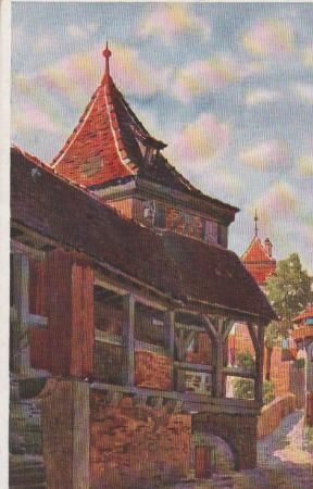 Rothenburg - Wehrgang am Kobolzellertor - ca. 1935 Rothenburg - Wehrgang am Kobolzellertor - ca. 1935