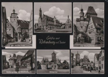 Rothenburg - u.a. Rödergasse - 1961 Rothenburg - u.a. Rödergasse - 1961