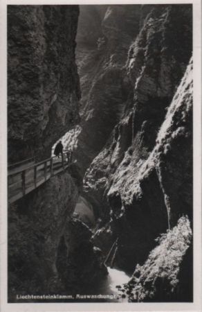 Österreich - Liechtensteinklamm - Auswaschungen - ca. 1955 Österreich - Liechtensteinklamm - Auswaschungen - ca. 1955
