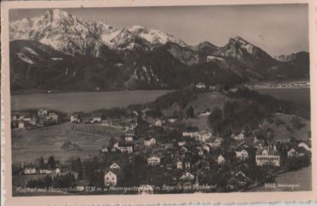 Kochel am See - mit Herzogstand - ca. 1950 Kochel am See - mit Herzogstand - ca. 1950