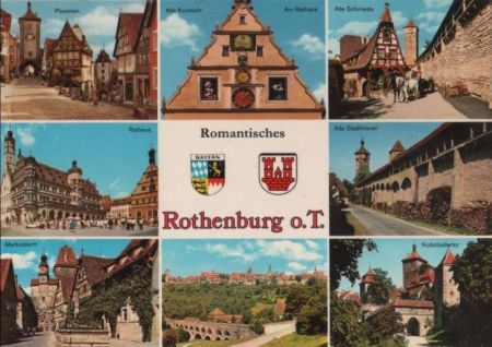 Rothenburg - 8 Teilbilder - ca. 1975 Rothenburg - 8 Teilbilder - ca. 1975