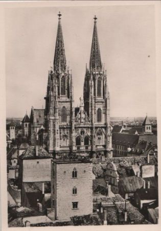 Regensburg - Dom, Westfassade - ca. 1955 Regensburg - Dom, Westfassade - ca. 1955