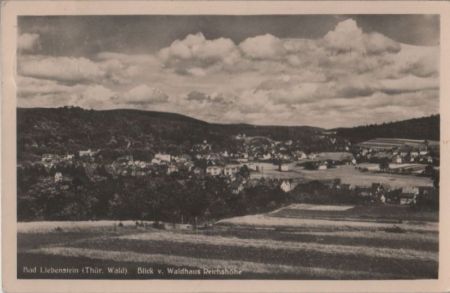 Bad Liebenstein - Blick vom Waldhaus Reichshöhe - 1949 Bad Liebenstein - Blick vom Waldhaus Reichshöhe - 1949