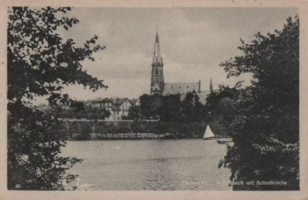 Chemnitz - Schloßteisch mit Schloßkirche - ca. 1950 Chemnitz - Schloßteisch mit Schloßkirche - ca. 1950