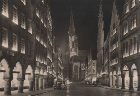 Münster - Prinzipalmarkt in Festbeleuchtung - 1969 Münster - Prinzipalmarkt in Festbeleuchtung - 1969