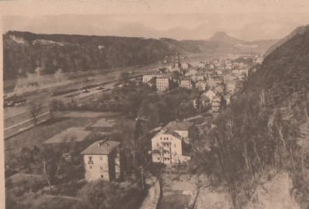 Bad Schandau v. elektr. Aufzug gesehen - ca. 1935 Bad Schandau v. elektr. Aufzug gesehen - ca. 1935