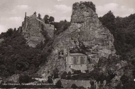 Idar-Oberstein - Felsenkirche und Schloßruine - 1960 Idar-Oberstein - Felsenkirche und Schloßruine - 1960