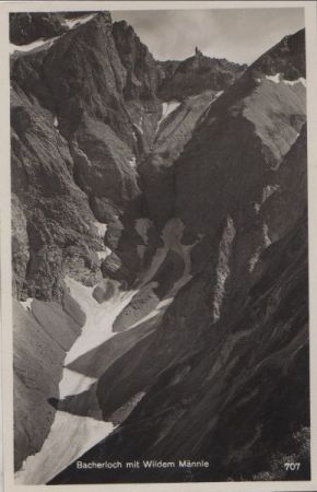 Oberstdorf-Einödsbach - Bacherloch, Wildes Männle - ca. 1950 Oberstdorf-Einödsbach - Bacherloch, Wildes Männle - ca. 1950