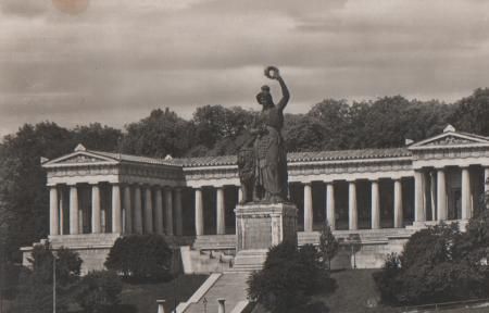 München - Ruhmeshalle und Bavaria - ca. 1955 München - Ruhmeshalle und Bavaria - ca. 1955