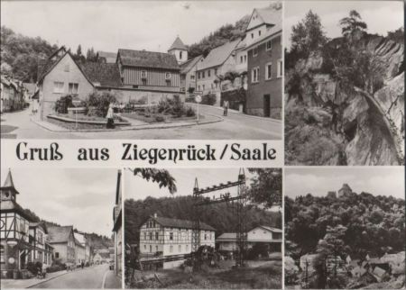 Ziegenrück - u.a. Markt mit Kirchstraße - 1984 Ziegenrück - u.a. Markt mit Kirchstraße - 1984