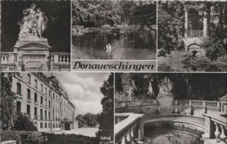 Donaueschingen - mit 5 Bildern - ca. 1960 Donaueschingen - mit 5 Bildern - ca. 1960
