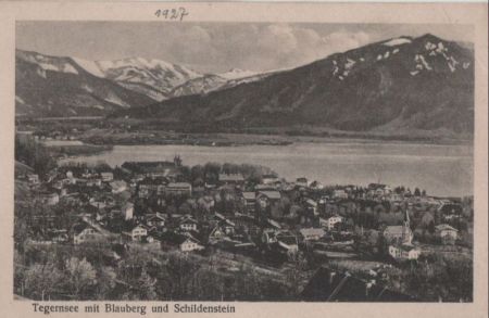 Tegernsee - mit Blauberg und Schildenstein - ca. 1950 Tegernsee - mit Blauberg und Schildenstein - ca. 1950
