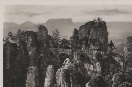 Königstein - Sächs. Schweiz - Basteibrücke - ca. 1955 Königstein - Sächs. Schweiz - Basteibrücke - ca. 1955