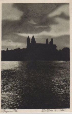 Speyer - Dom bei Nacht - ca. 1950 Speyer - Dom bei Nacht - ca. 1950