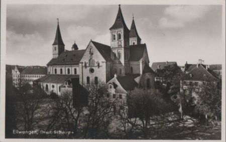 Ellwangen - Stiftskirche - ca. 1950 Ellwangen - Stiftskirche - ca. 1950